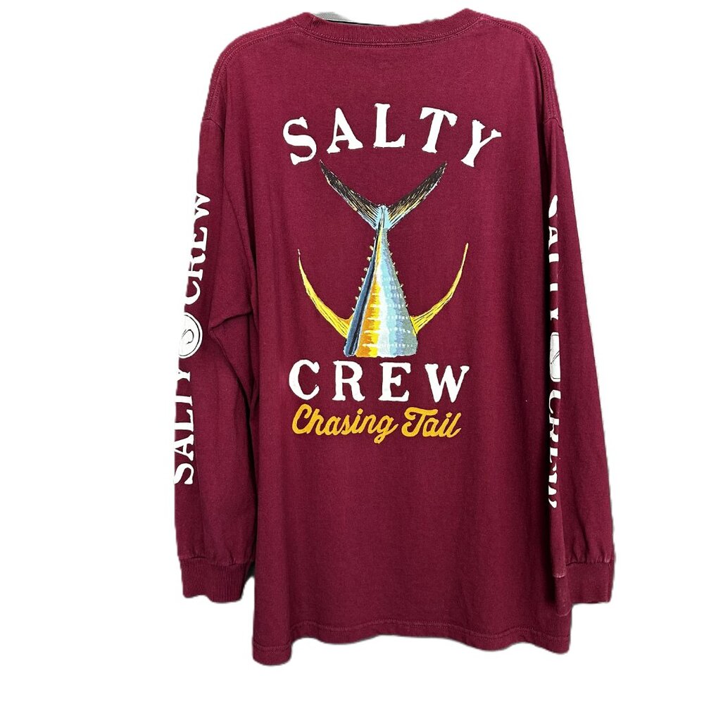 Men's Salty Crew Chasing Tail Long Sleeve T-Shirt Size Large - Picture 2 of 9